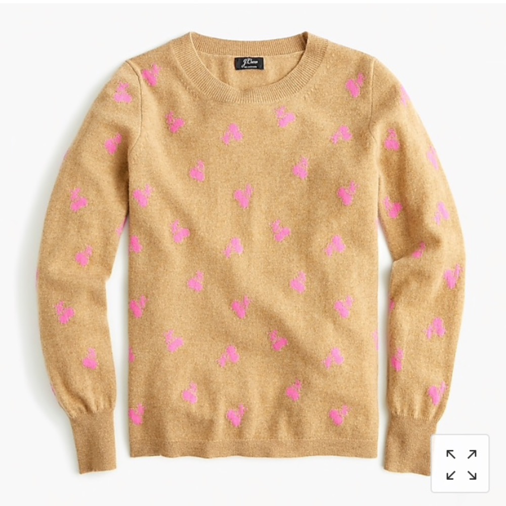 NWT J. Crew Cashmere Sweater in Cherries Size S